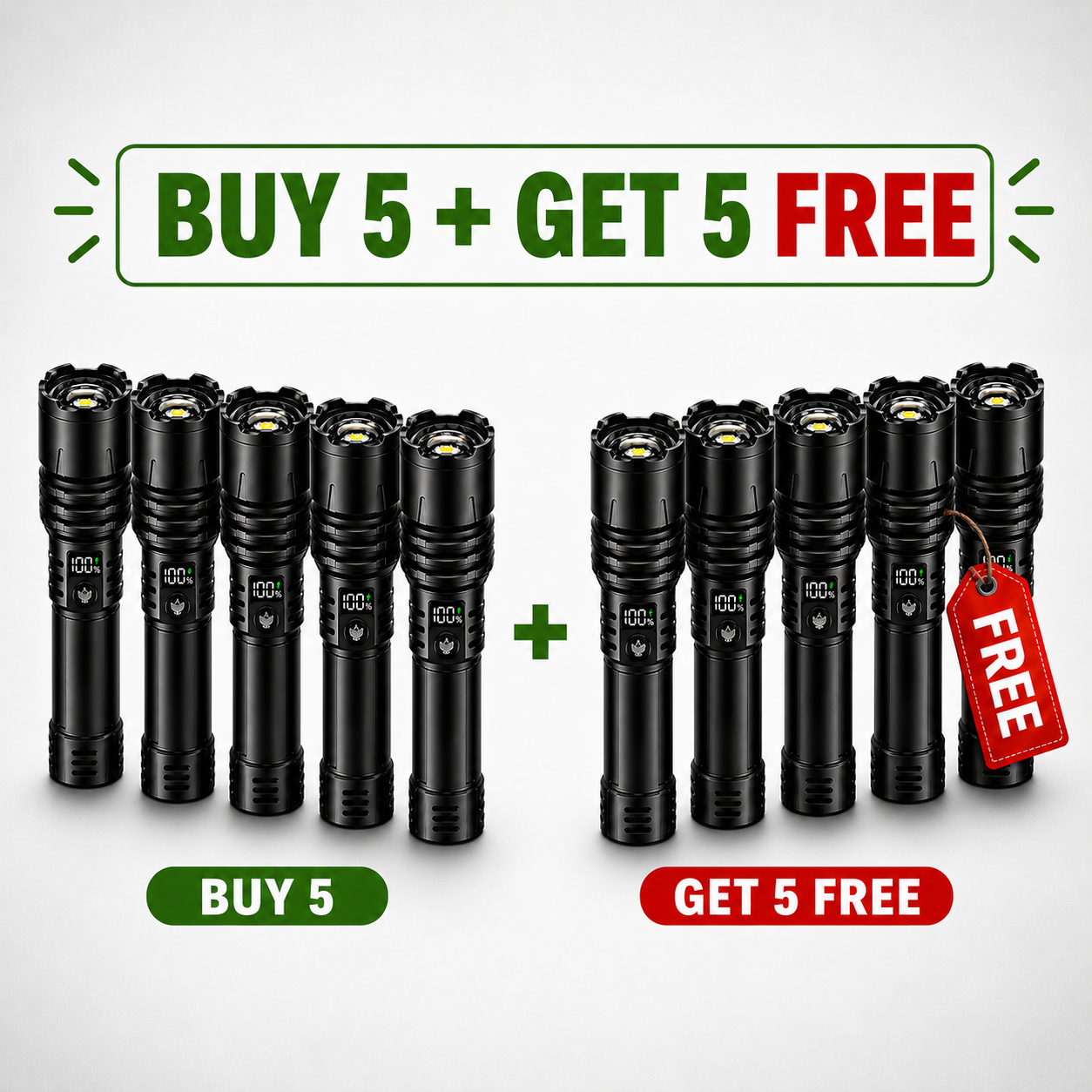 🔦 Super Bright Tactical Survival Flashlight