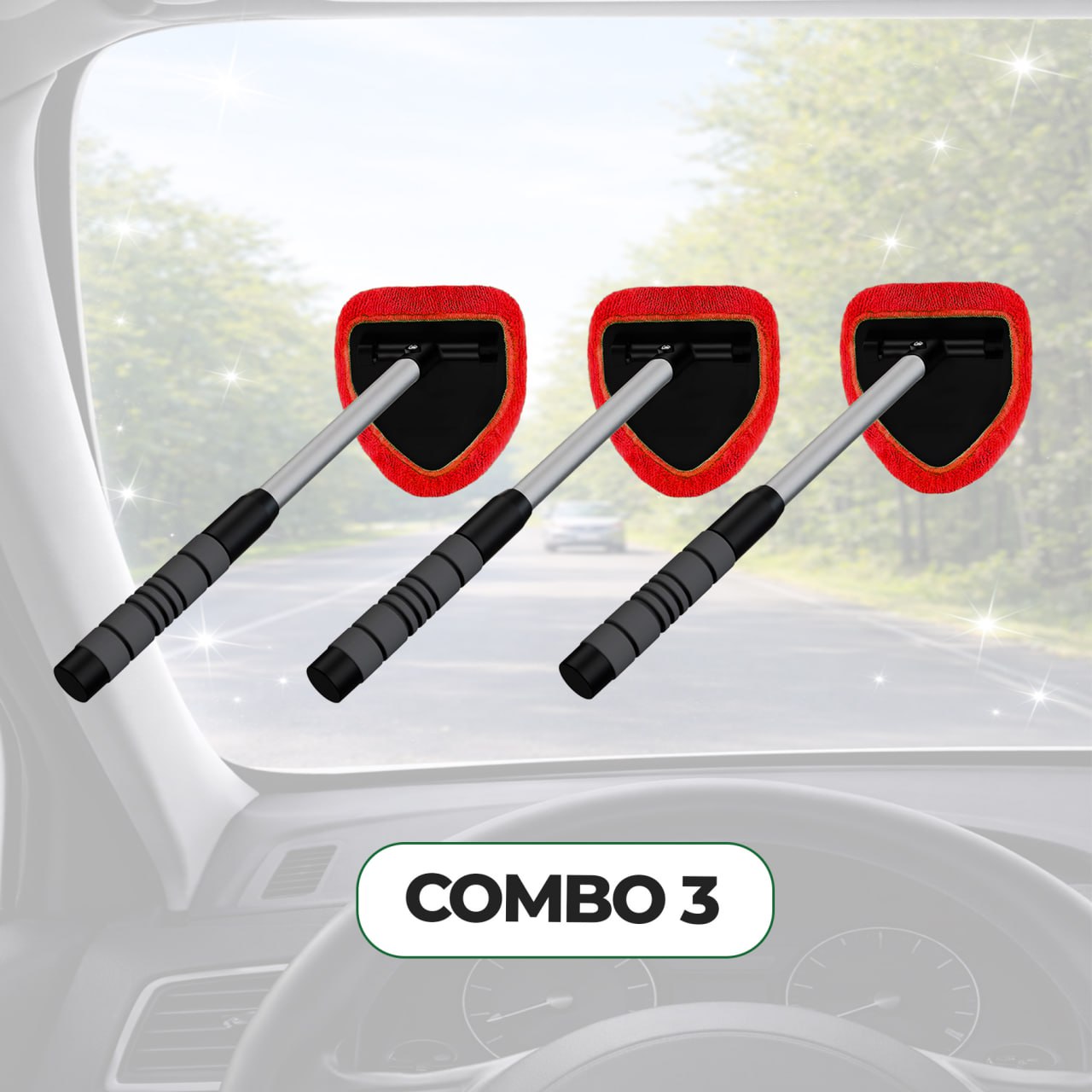 Automotive Glass Cleaning and Defogging Brush