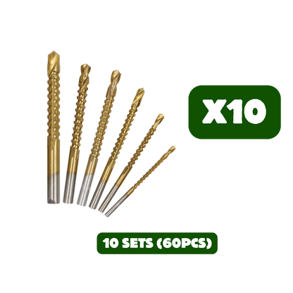 6-Piece Serrated Twist Drill Bit Set