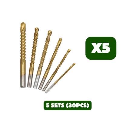 6-Piece Serrated Twist Drill Bit Set