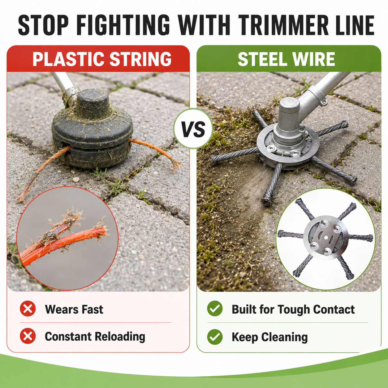 🔥BEST DEAL 60% OFF🔥 Steel Wire Brush Cutter Trimmer Head