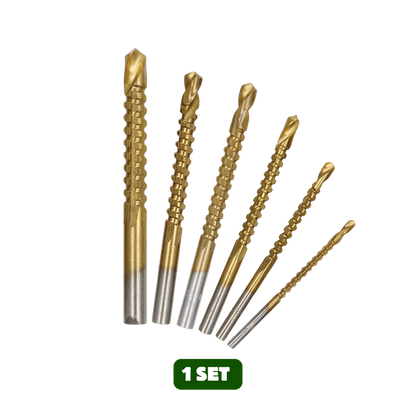 6-Piece Serrated Twist Drill Bit Set