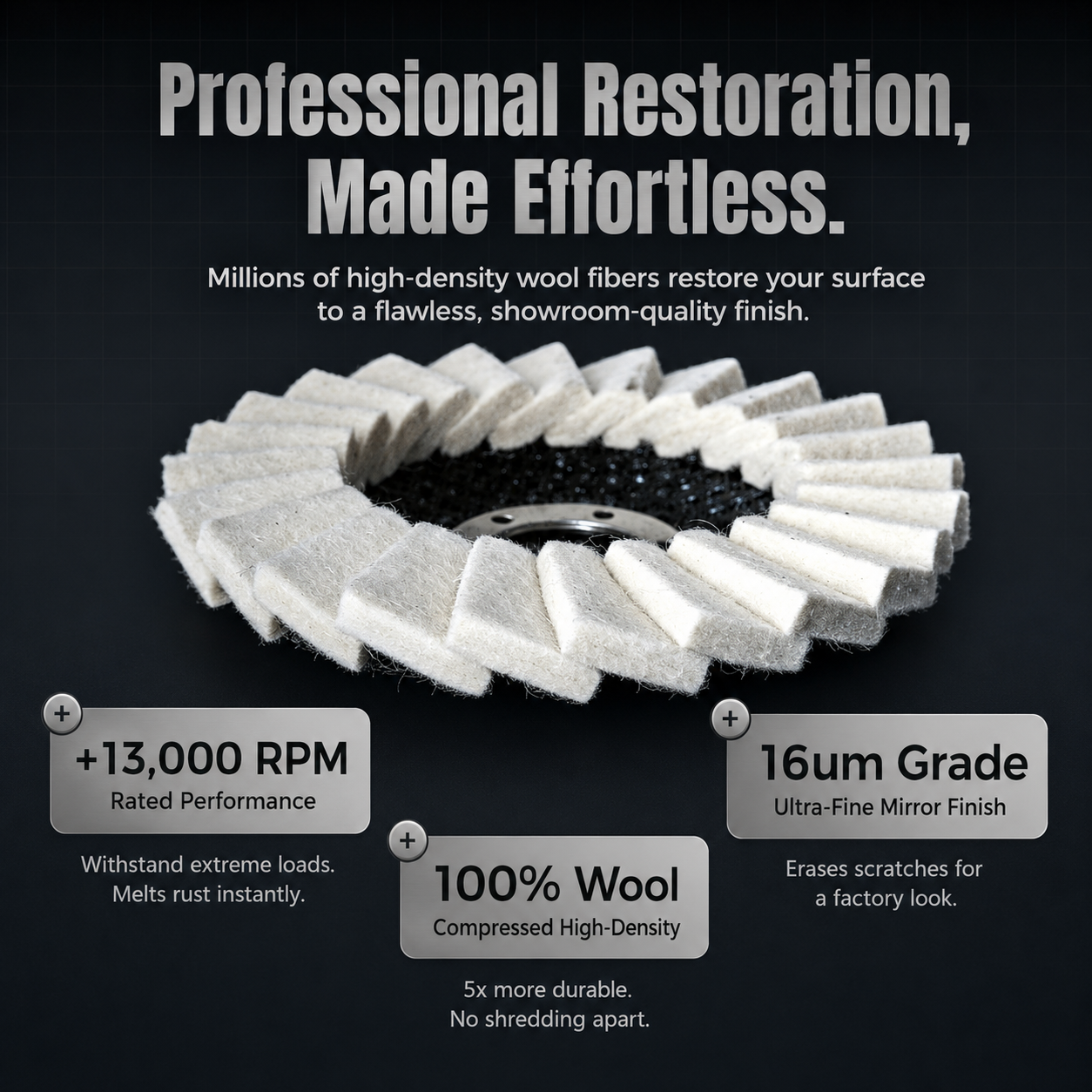 🔥LAST DAY 60% OFF🔥✨Wool Felt Flap Polishing Disc -  Achieve A Mirror Finish