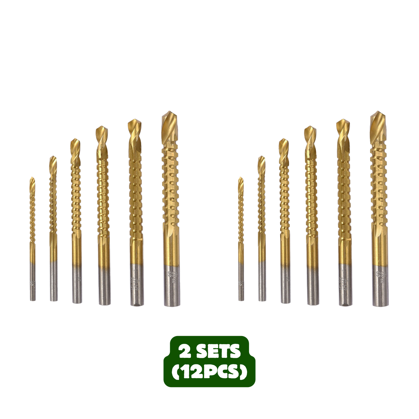 6-Piece Serrated Twist Drill Bit Set