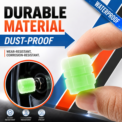 Last Day Promotion 60% OFF⏰ Glow-in-the-Dark Tire Valve Stem Caps｜Suck Light by Day, Glow by Night