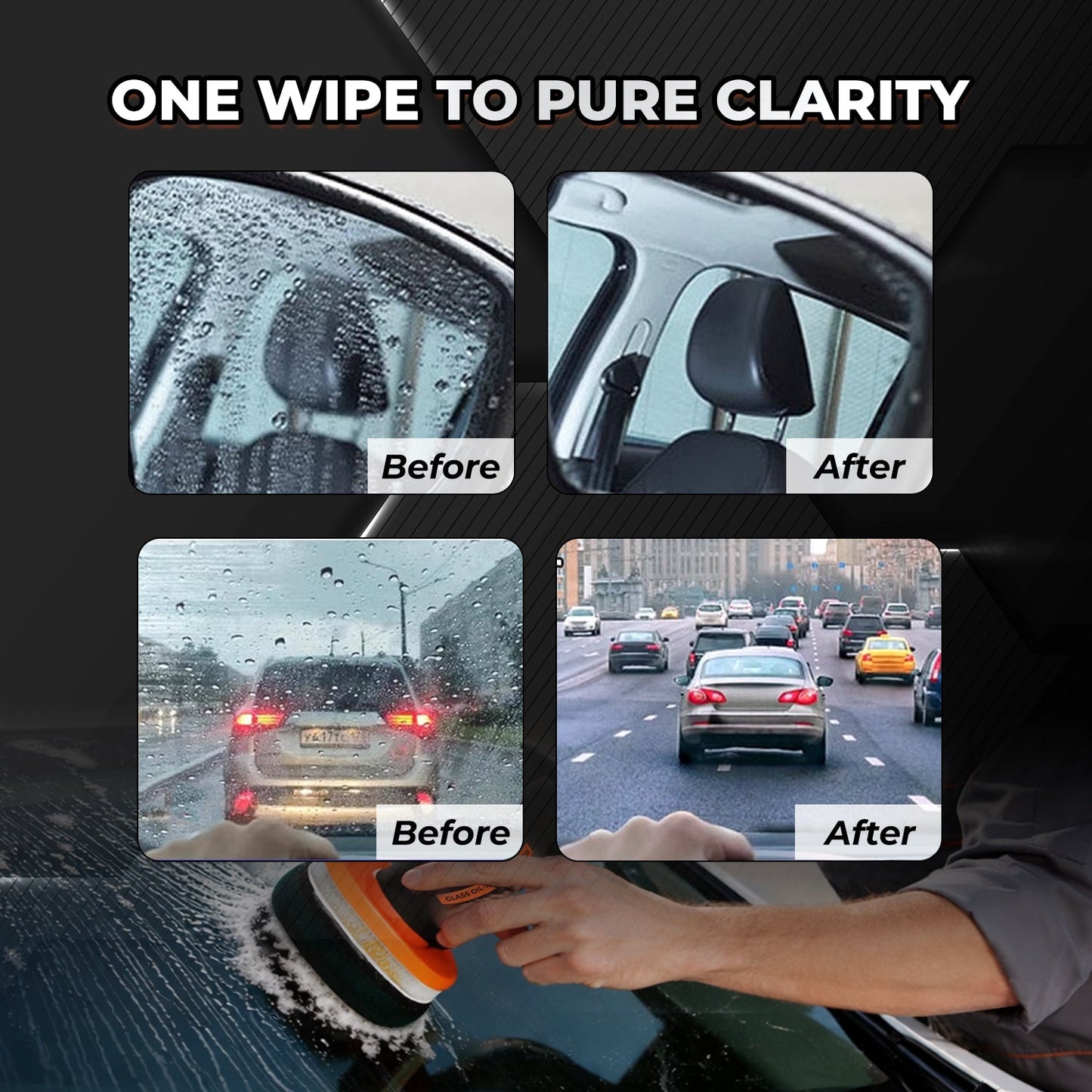 🔥 Glass Oil-Film Remover 🚘-CRYSTAL CLEAR VISION IN SECONDS