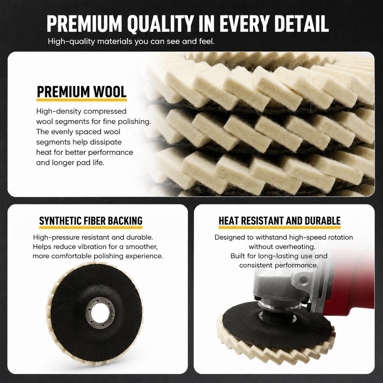 🔥LAST DAY 60% OFF🔥✨Wool Felt Flap Polishing Disc -  Achieve A Mirror Finish