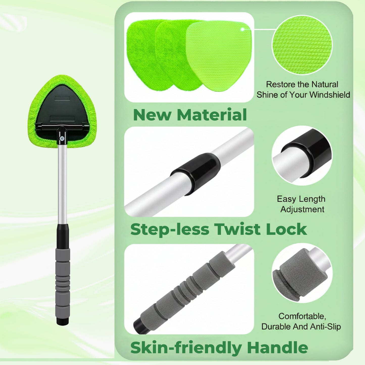 Automotive Glass Cleaning and Defogging Brush