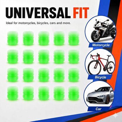 Last Day Promotion 60% OFF⏰ Glow-in-the-Dark Tire Valve Stem Caps｜Suck Light by Day, Glow by Night