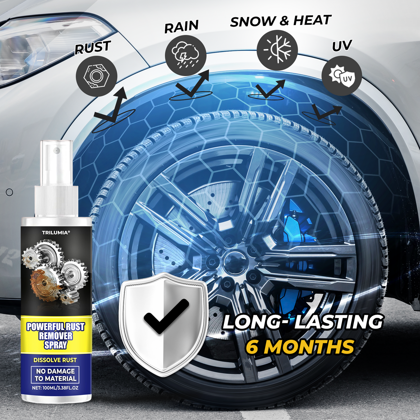 Powerful Rust Remover Spray For Cars (Upsell)