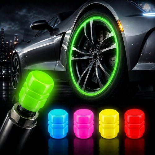 Last Day Promotion 60% OFF⏰ Glow-in-the-Dark Tire Valve Stem Caps｜Suck Light by Day, Glow by Night