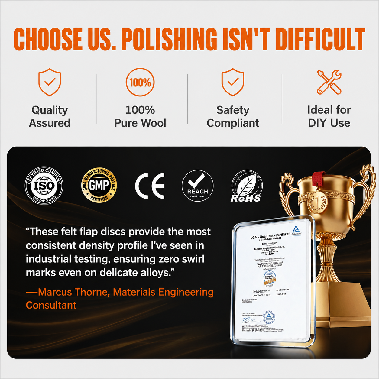 🔥LAST DAY 60% OFF🔥✨Wool Felt Flap Polishing Disc -  Achieve A Mirror Finish