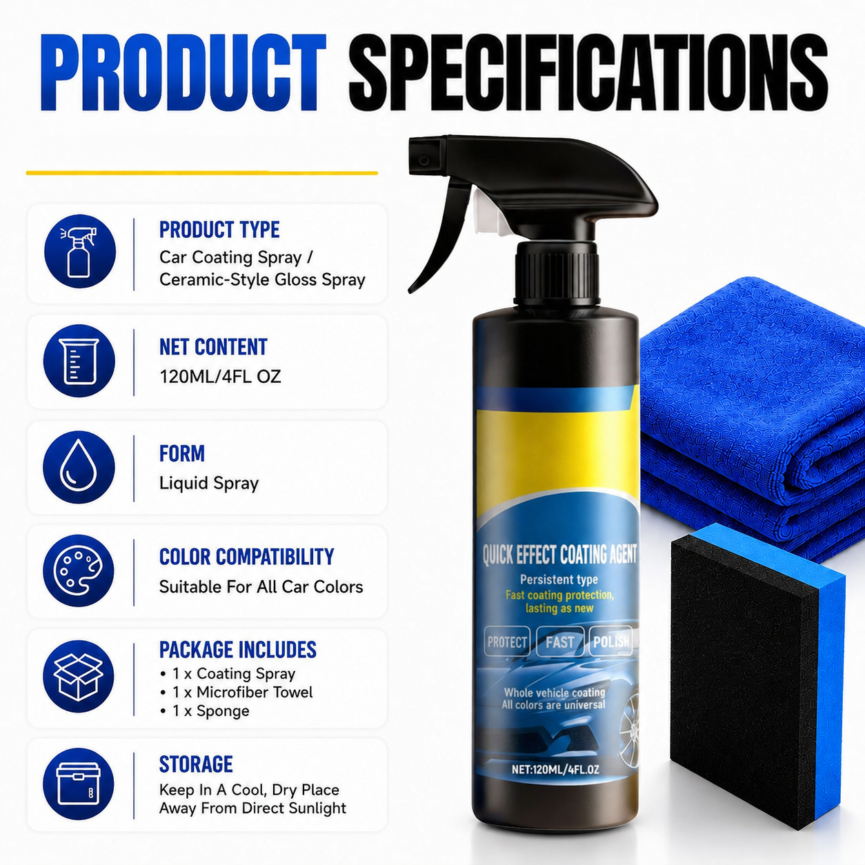 Advanced Car Quick-acting Coating Agent Spray ✨ Restore Your Car’s Shine in Minutes