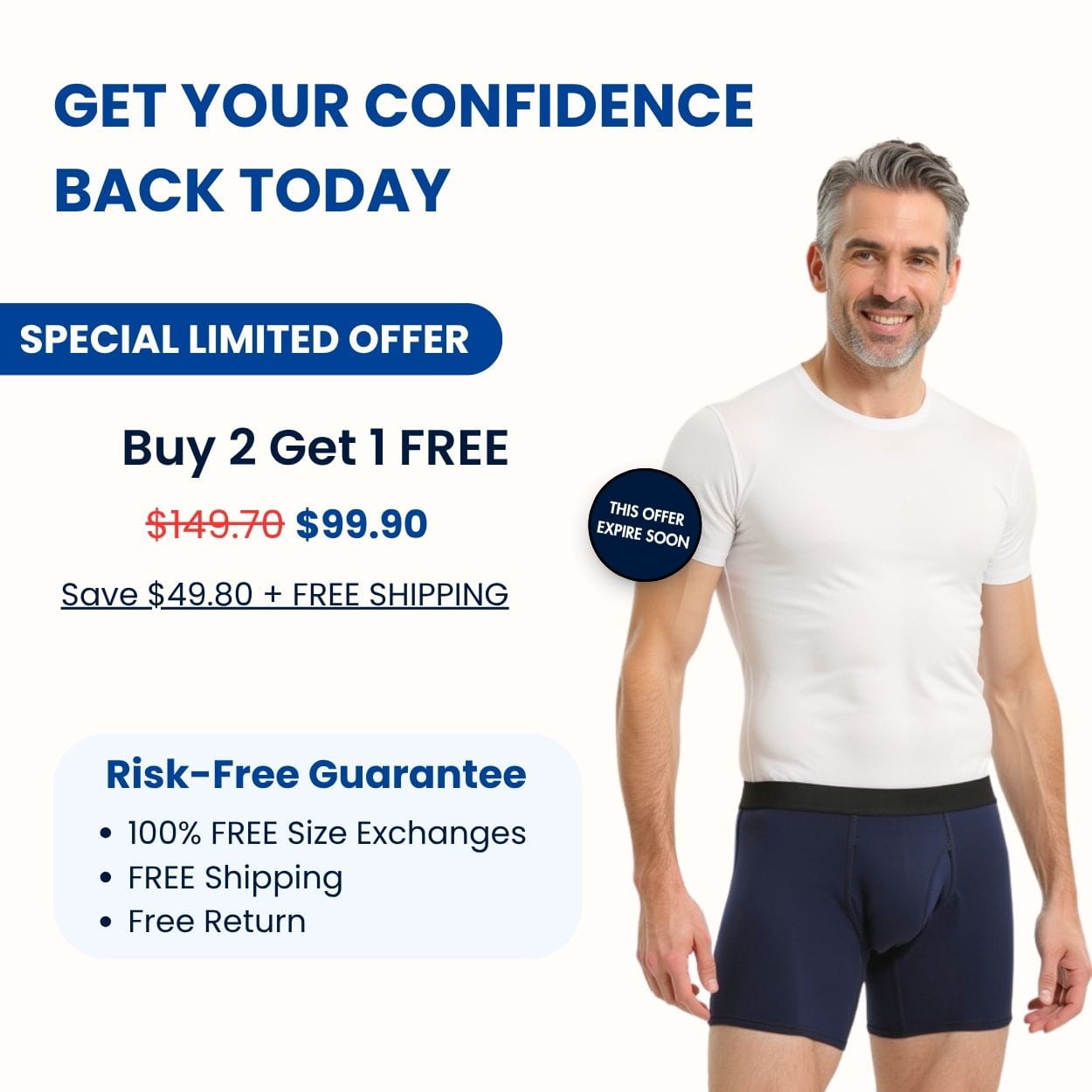 EXCLUSIVE 70% OFF + FREE GIFT 🔥 2026 UPGRADED Leakproof Boxer Briefs