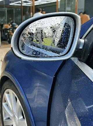 Windshield clear visibility comparison test step