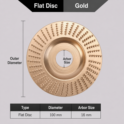 🥳HOT SALE 60%🔥Angle Grinder Wood Shaping Disc - Super sharp, fast cutting. Fits standard grinder, removes wood easily. A workshop hero! 🔥✨