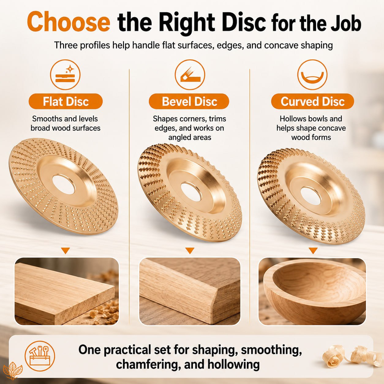 🥳HOT SALE 60%🔥Angle Grinder Wood Shaping Disc - Super sharp, fast cutting. Fits standard grinder, removes wood easily. A workshop hero! 🔥✨