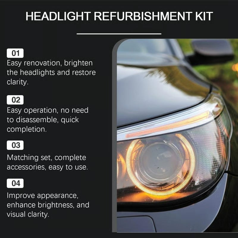 ⏰Last Day Promotion 60% OFF + FREE SHIPPING 🔥🚘 Headlight Restoration Kit - Restores Clarity in Just 9 Minutes — No Tools Needed
