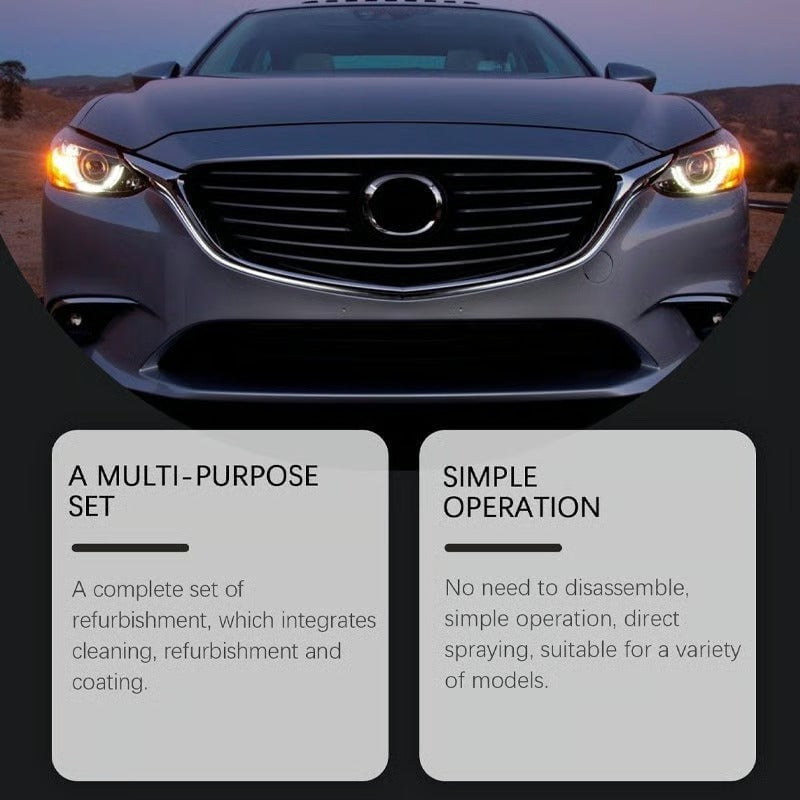 ⏰Last Day Promotion 60% OFF + FREE SHIPPING 🔥🚘 Headlight Restoration Kit - Restores Clarity in Just 9 Minutes — No Tools Needed