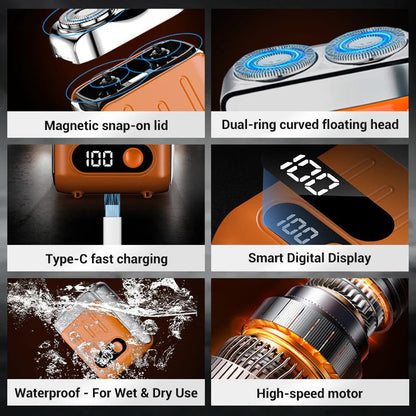 ⏰Last Day Promotion 70% OFF + FREE SHIPPING 🔥 Men's Portable Mini Rotary Electric Shaver