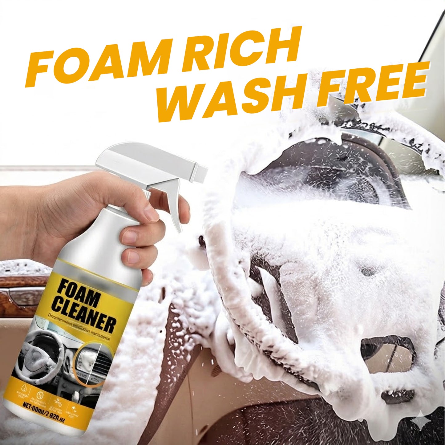 ⏰EXCLUSIVE OFFER: 60% OFF + FREE SHIPPING🔥 Multi-Purpose Car Foam Cleaner