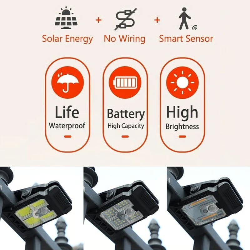 Last Day Promotion: 60% OFF⏰USB & Solar Powered Motion Sensor Clip Lights