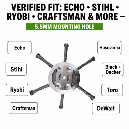 🥳2026 HOT SALE 🔥 50K+ SOLD!⏰ Steel Wire Brush Cutter Trimmer Head