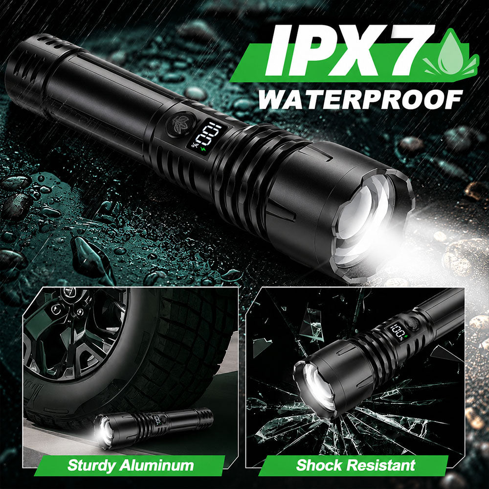 🔥EXCLUSIVE OFFER 70% OFF + 🎁 2026 NEW Super Bright Ultimate Tactical Survival Flashlight · 2M+ SOLD · 80X Brightness ·120H Runtime · Military-Grade COB LEDs Tech