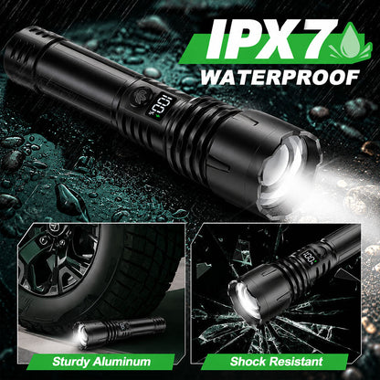 🔥EXCLUSIVE OFFER 70% OFF + 🎁 2026 NEW Super Bright Ultimate Tactical Survival Flashlight · 2M+ SOLD · 80X Brightness ·120H Runtime · Military-Grade COB LEDs Tech