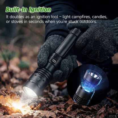 🔥EXCLUSIVE OFFER 70% OFF + 🎁 2026 NEW Super Bright Ultimate Tactical Survival Flashlight · 2M+ SOLD · 80X Brightness ·120H Runtime · Military-Grade COB LEDs Tech