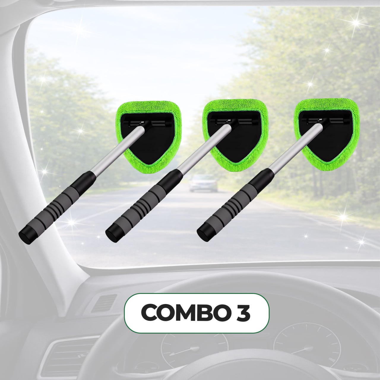 Automotive Glass Cleaning and Defogging Brush
