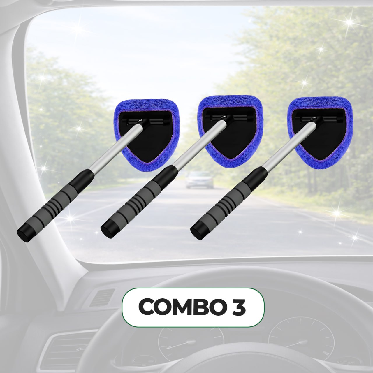 Automotive Glass Cleaning and Defogging Brush