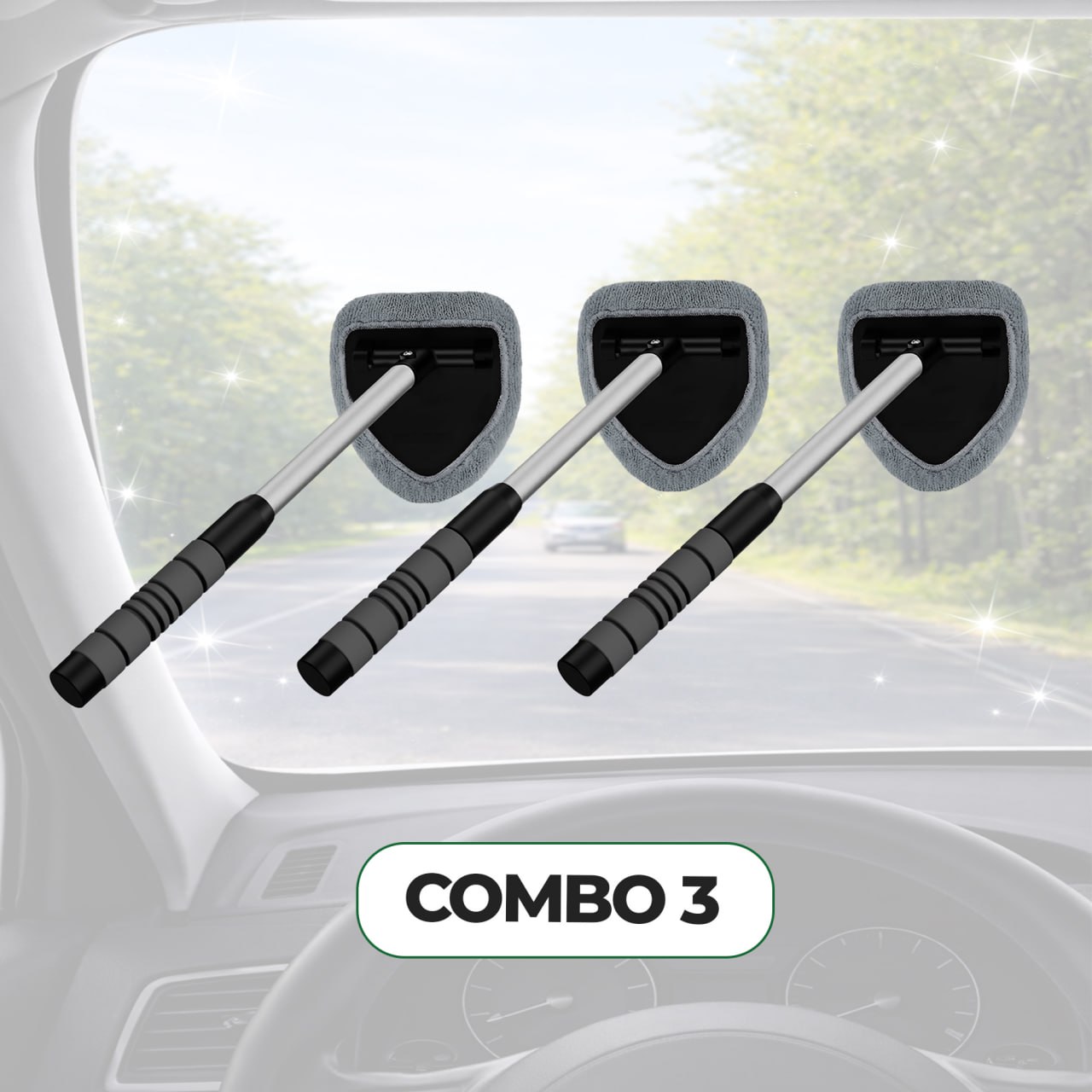 Automotive Glass Cleaning and Defogging Brush