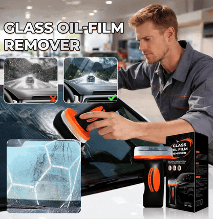 🔥 Glass Oil-Film Remover 🚘-CRYSTAL CLEAR VISION IN SECONDS