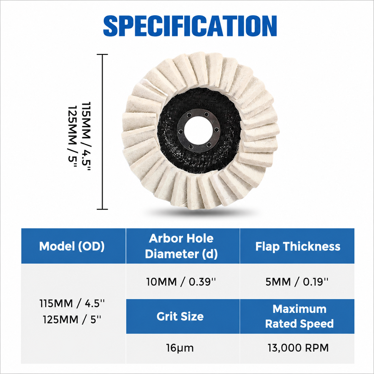 🔥LAST DAY 60% OFF🔥✨Wool Felt Flap Polishing Disc -  Achieve A Mirror Finish