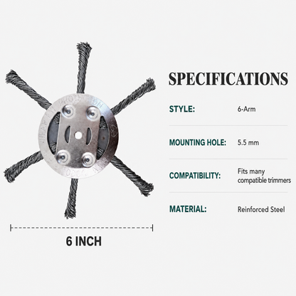 🥳2026 HOT SALE 🔥 50K+ SOLD!⏰ Steel Wire Brush Cutter Trimmer Head